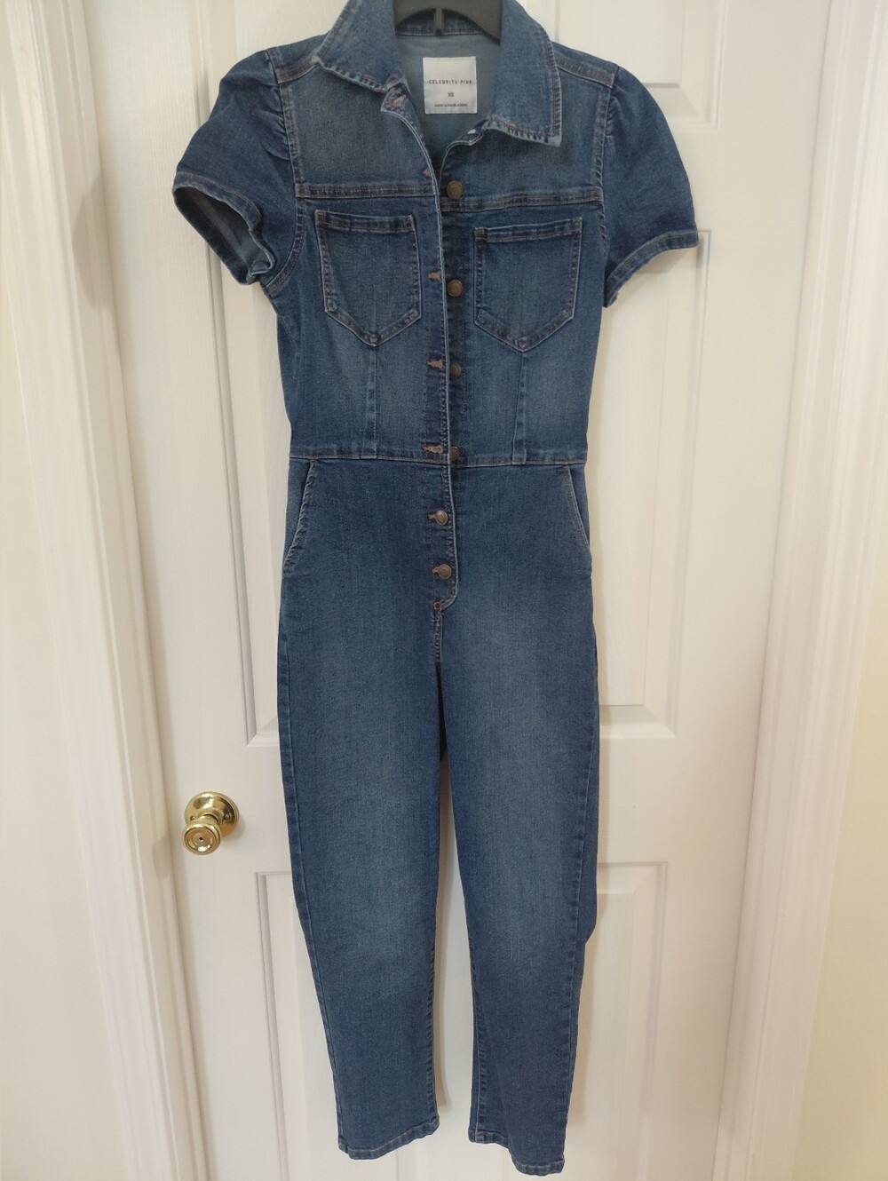 Celebrity Pink Dark Blue Denim Jacket